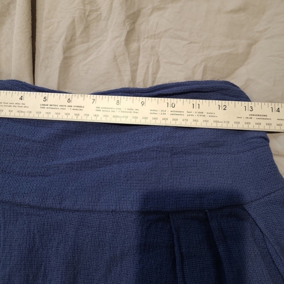 Lands Downunder GAUZY 100% COTTON BLUE Womens Size S. Italy lagenlook maxi skirt - Picture 8 of 9